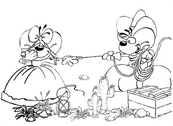 coloriage diddl attrape diddlina au lasso